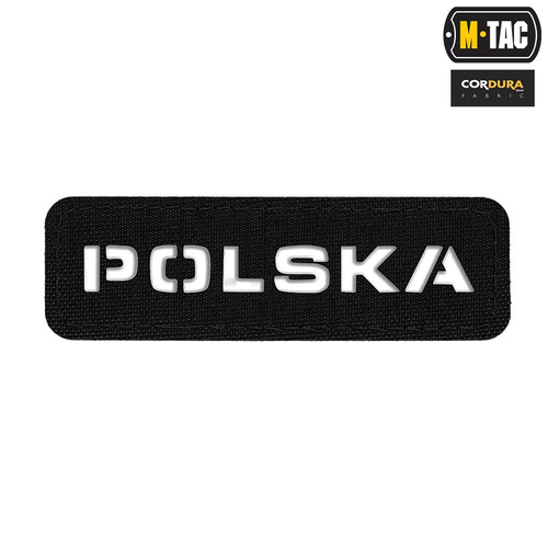 M-Tac - nášivka Polsko 25x80 - laserem řezaná - černá / bílá - 51002002.