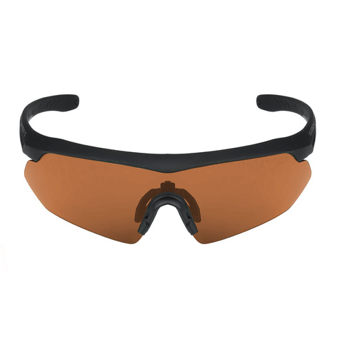 Swiss Eye - Střelecké brýle Nighthawk Pro - Laserové čočky 532/694/1064 - Černá - Hnědý zorník - 40472