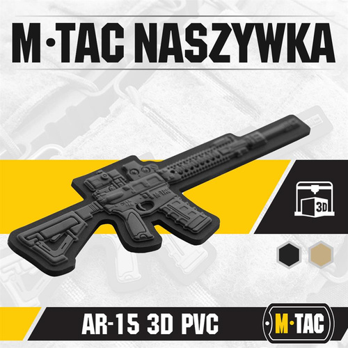 M-Tac - Morální nášivka AR-15 - PVC 3D - tmavě šedá - 51112012