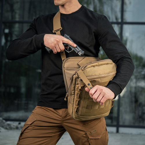 M-Tac - Laserem řezaná taška přes rameno Hex - Cordura - Coyote - 10241005