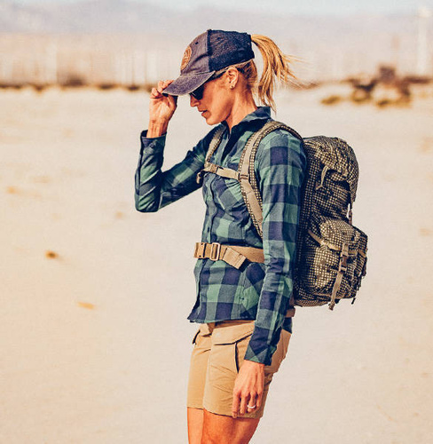 Helikon - Dámské outdoorové taktické kalhoty OTP - 8,5" - černá / khaki - SW-OTS-VL-1301A