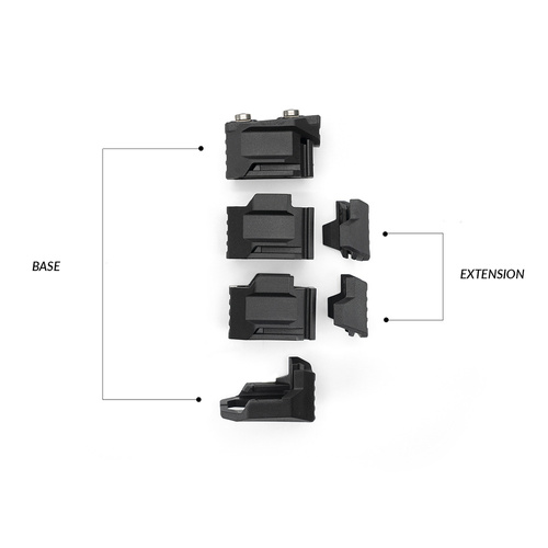 Strike Industries - Strike Stacked Angled Grip Extension Module - 2-pack - Black - SI-AR-CMS-SAF-EXT