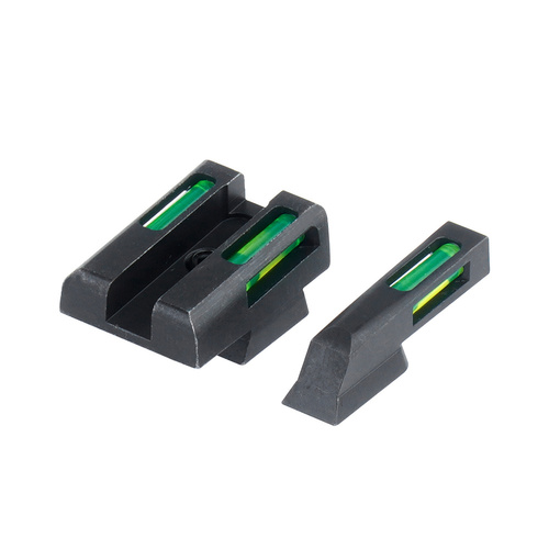 Hiviz - Pistolová mířidla LiteWave H3 Tritium/Litepipe - CZ 75 / 85 - Zelená - Bílá kontura - CZN321