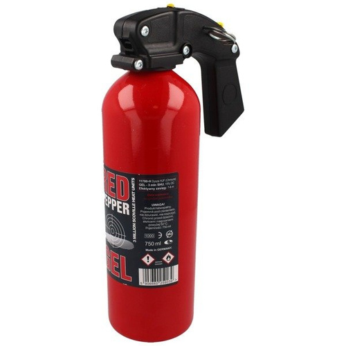 Grafitově červený pepřový sprej - gel - HJF - 750 ml - červený - 11700-H-RED