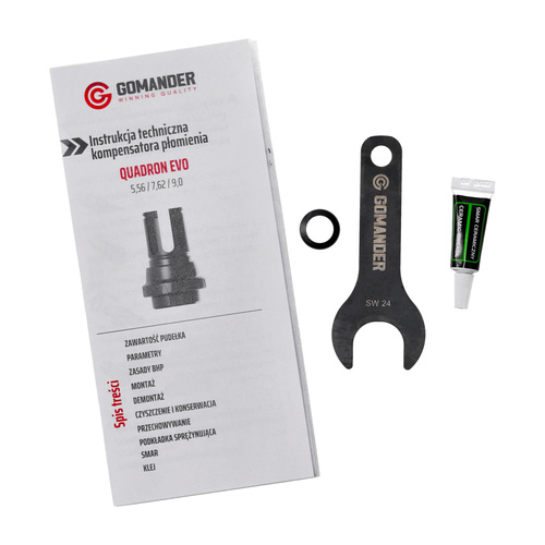 Gomander - Kompenzátor plamene Quadron Evo - 5,56 mm - 1/2x28 - Černá - TB0.9616