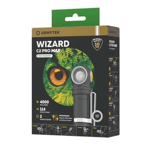 Armytek - Nabíjecí svítilna Wizard C2 PRO MAX - 4000 lumenů - F06701C