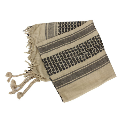 Mil-Tec - Šátek na hlavu Arafat - bavlna - Khaki-Černá - 12611000