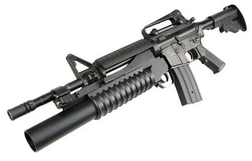 Double Bell - Replika granátometu M203 dlouhá verze - černá - DBY-04-001131