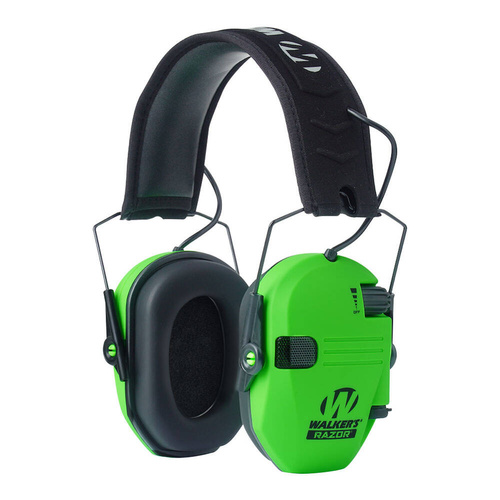 Walker's - Aktivní chrániče sluchu Razor Slim - Hi Viz Green - GWP-RSEM-HVG