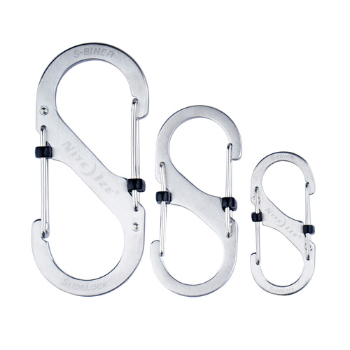 Nite Ize - S-Biner SlideLock Set #2, #3, #4 - nerez - LSBC-11-R6