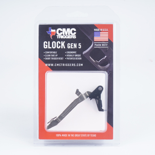 CMC Triggers - Drop-in spoušť pro Glock G17/G19/G19X/G26/G34/G45 9 mm Gen5 - Plochý - Černá - 71702