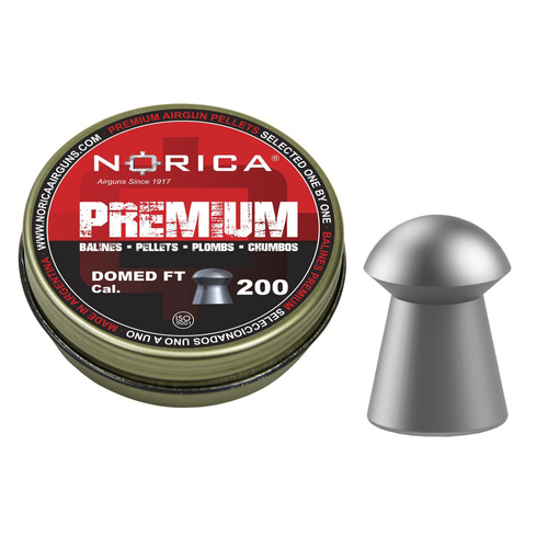 Norica - Kulky pro vzduchové pušky s klenbou Premium FT - 6,35 mm - 200 ks - 198.00.102