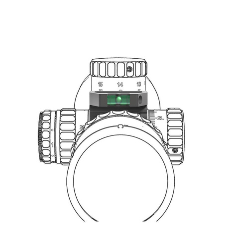 Vector Optics - Vodováha s lupou X-ACCU - 30 mm - černá - SCTR-01
