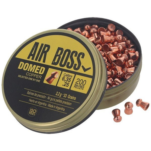 Apolo - Air Boss měděné kuličky s klenutým povrchem - .25 / 6,35 mm - 200 ks - E30200
