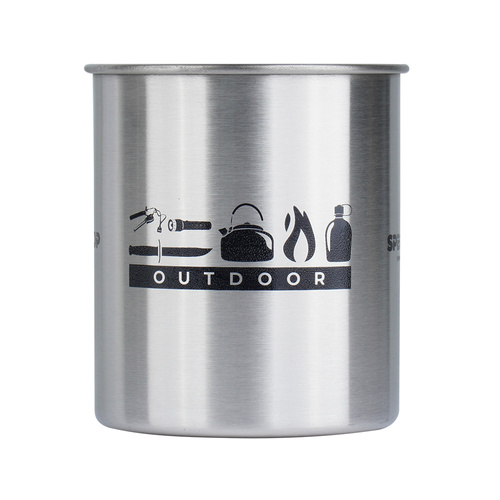 SpecShop.pl - Ocelový hrnek - 450 ml - stříbrný