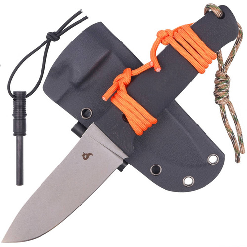 BlackFox - Nůž pro přežití Vesuvius - D2 - Black - BF-710 D2
