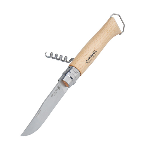 Opinel - Zavírací nůž N°10 s vývrtkou a otvírákem na lahve - Inox