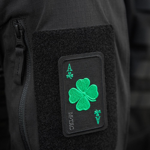 M-Tac - nášivka Lucky Card - Cordura 500D - Clover - černá - 51391002