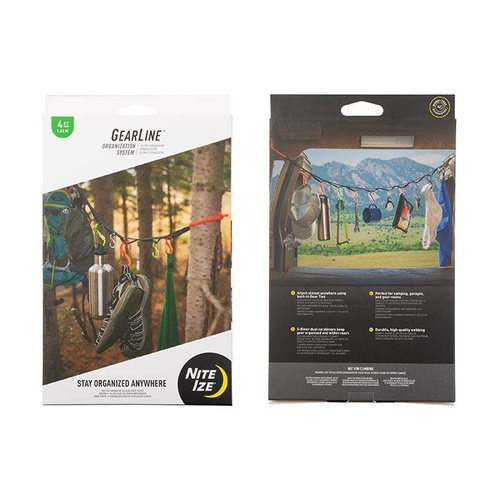 Nite Ize - Taktický organizační systém GearLine® - 10 x S-Biner + 2 x Gear Tie 12" - Coyote - GLN4-29-R8
