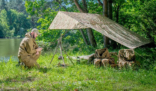 Helikon - Přístřešek Supertarp® - 300 x 300 cm - Woodland - PO-STP-PO-03