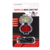 Falcon Eye - Sada světel na kolo Twins 2.0 - 120 lm/20 lm - Černá - FBS0071