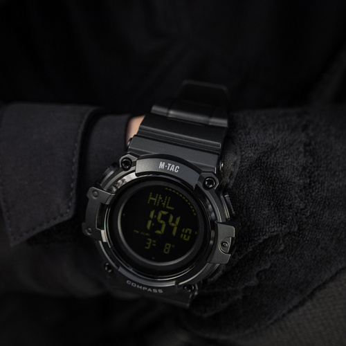 M-Tac - Taktické hodinky s kompasem 2233 - černé - 50010002