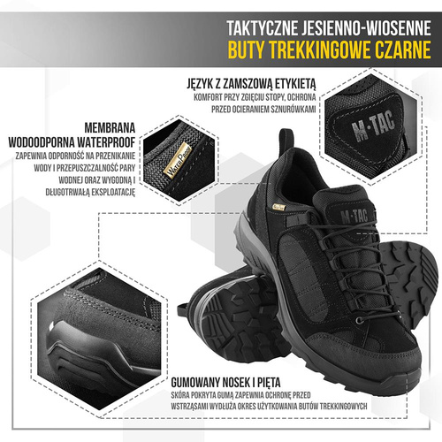 M-Tac - Trekingová obuv - Cordura - černá - 1JJ115/5TPLV