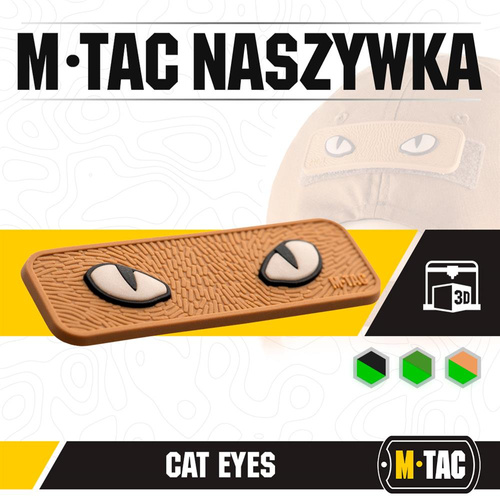 M-Tac - 3D PVC nášivka s kočičíma očima - Coyote - 51114005
