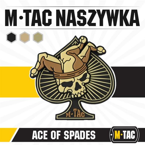 M-Tac - Nášivka s pikovým esem - PVC 3D - Coyote - 51108205