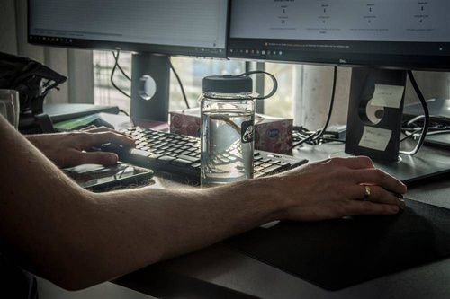 Helikon - Láhev Tritan™ se širokým hrdlem - 550 ml - červená / černá - HY-WM5-TT-2501A