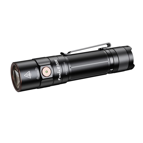 Fenix - Taktická svítilna E35R s baterií 5000 mAh + difuzér AOD-S V2.0 - 3100 lm - černá - E35R+AOD-S V2.0