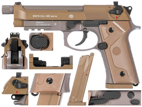 Umarex - Vzduchovka Beretta M9A3 - celokovová - 4,5 mm - Coyote - 5.8350