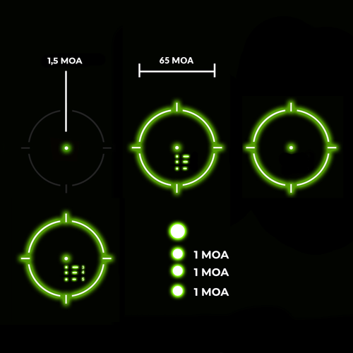 Holosun - Uzavřený kolimátor ARO EVO - Green Dot - Solární panel - Holosun SPR - Černá - ARO-EVO-SPR-GR