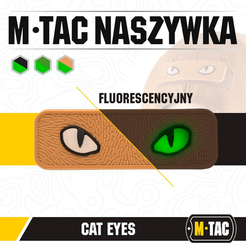 M-Tac - 3D PVC nášivka s kočičíma očima - Coyote - 51114005