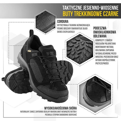 M-Tac - Trekingová obuv - Cordura - černá - 1JJ115/5TPLV