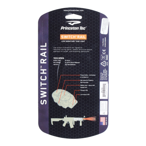 Princeton Tec - Taktická svítilna s přepínačem - Ultrabright LED - Tan - SR-IRW-TAN