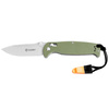 Ganzo - Zavírací nůž G7412 EDC s píšťalkou - G-Lock - zelený - G7412-GR-WS