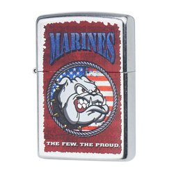 Zippo - Benzínový zapalovač US Marines Corp - Street Chrome - Z28520