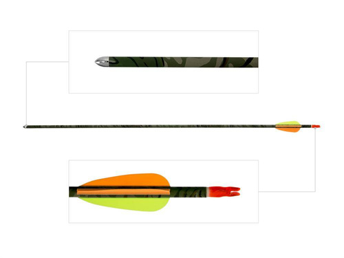 Poe Lang - Hliníkový šíp - 29" - Hrot s kotoučem - kamufláž - D-001C