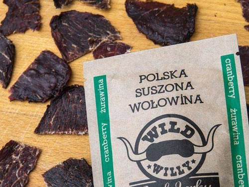 Wild Willy - Sušené hovězí sušené maso - brusinky - 30 g
