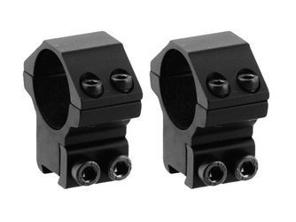 Leapers - Dvoudílný držák AccuShot 1"/11 - 25,4 mm - střední - černý - RGPM-25M4