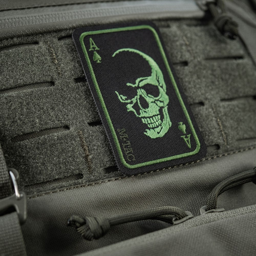M-Tac - Morální nášivka Face of War - Cordura - Černá/Zelený - 51389201