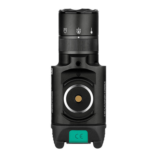 Olight - taktická LED svítilna s laserovým zaměřovačem BALDR Pro R - 1350 lumenů - zelený laser - černá barva
