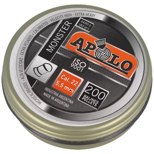 Apolo - Monster Extra Heavy Airgun Pellets - .22 / 5.52mm - 200 ks - E19931-2