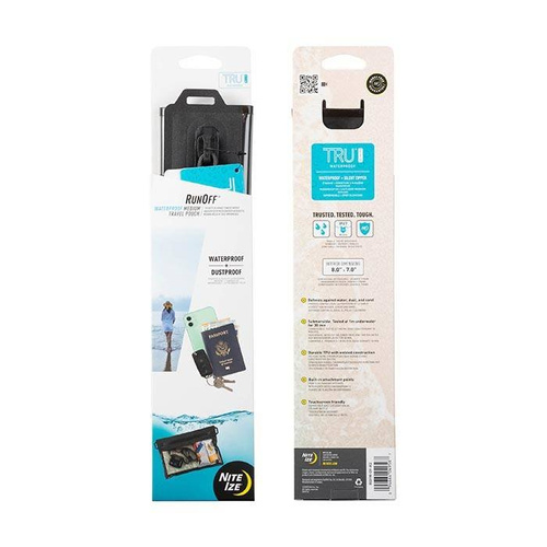 Nite Ize - Vodotěsné cestovní pouzdro RunOff® - střední - dřevěné uhlí - ROFM-09-R3