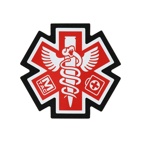 M-Tac - Záchranářská nášivka - polyester - bílá/červená - 51417002