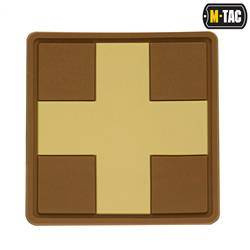 M-Tac - Medic Cross Square 3D PVC nášivka - Coyote - 51124005