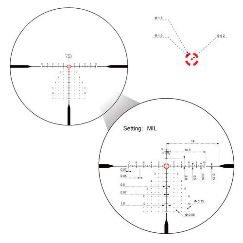 Vector Optics - Dalekohled Continental x10 ED CTR - 1-10x28 - 34 mm - černý - SCFF-47