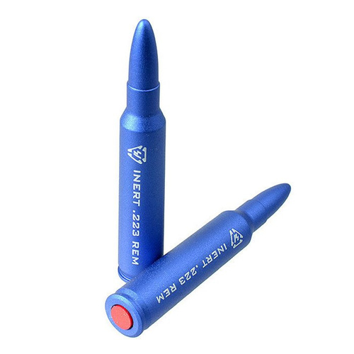 Strike Industries - Hliníková atrapa náboje 5,56x45mm NATO - 2 ks - SI-DR-AL-223-BLU