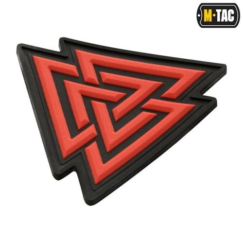 M-Tac - 3D PVC náplast Valknut - červená / černá - 51163233